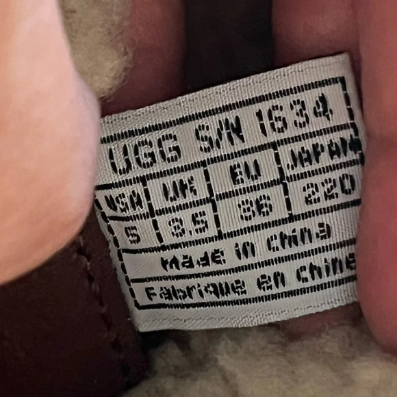 UGG Catalina Brown tall suede Leather Sheepskin Boots Shoes lace up 5 - Picture 2 of 12